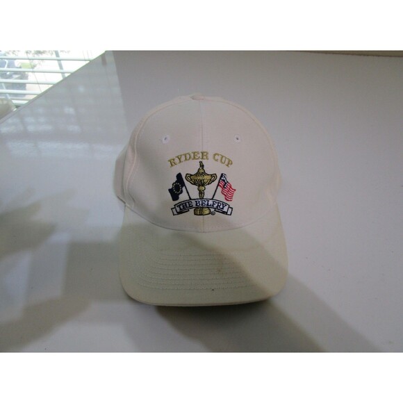 Vintage Ryder Cup Hat Cap Strap Back White Golf The Belfry 34th Matches Mens 90s - Picture 1 of 8